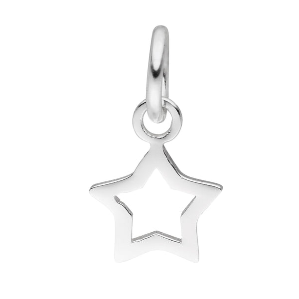 Damen-Anhänger Stern Sternchen Star Himmelskörper matt glanz 10mm aus Sterling Silber 925