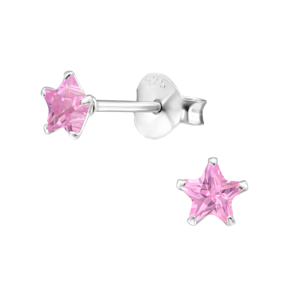 Damen-Ohrstecker Damenschmuck Stern Zirkonia Sterling Silber 925